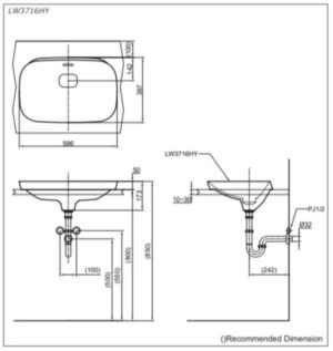 Chậu rửa lavabo đặt bàn TOTO NEOREST LW3716HY - 4 Chậu rửa lavabo đặt bàn TOTO NEOREST LW3716HY - 3