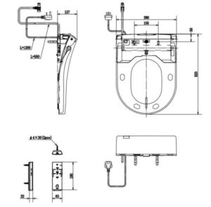 Nắp rửa điện tử TOTO TCF4732A - 4 Nắp rửa điện tử TOTO TCF4732A - 3