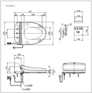 Nắp rửa điện tử TOTO TCF4911A - 3