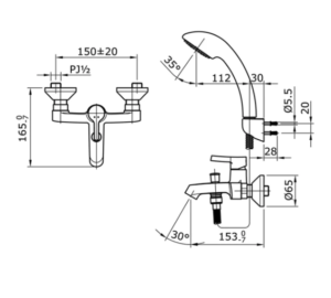Bộ sen tắm TOTO TX471SO – Nóng lạnh - 4 Bộ sen tắm TOTO TX471SO – Nóng lạnh - 3