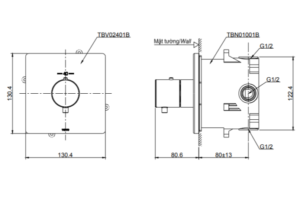 Van điều chỉnh nhiệt độ TOTO TBV02401B/TBN01001B - 4 Van điều chỉnh nhiệt độ TOTO TBV02401B/TBN01001B - 3