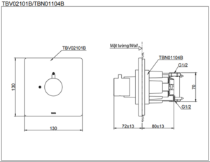 Van dừng TOTO TBV02101B - 4 Van dừng TOTO TBV02101B - 3