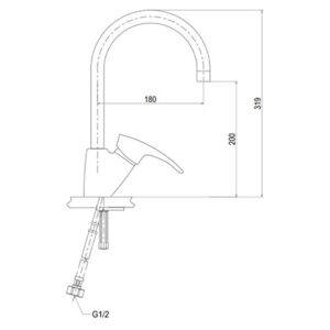 Vòi bếp gật gù nóng lạnh TOTO TS283E - 4 Vòi bếp gật gù nóng lạnh TOTO TS283E - 3