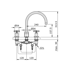 Vòi xả bồn tắm nóng lạnh TOTO TX467SECBR - 4 Vòi xả bồn tắm nóng lạnh TOTO TX467SECBR - 3