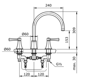 Vòi xả bồn tắm nóng lạnh TOTO TX467SGV1 - 4 Vòi xả bồn tắm nóng lạnh TOTO TX467SGV1 - 3