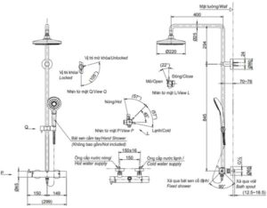 Sen cây nóng lạnh TOTO TBW01303B, 2 chế độ massage - 4 Sen cây nóng lạnh TOTO TBW01303B, 2 chế độ massage - 3