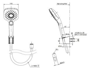 Tay sen massage 3 chế độ TOTO TBW02006A - 4 Tay sen massage 3 chế độ TOTO TBW02006A - 3