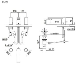 Vòi lavabo nóng lạnh TOTO DL226 - 3