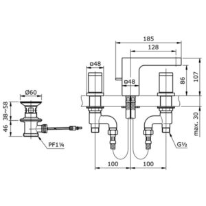 Vòi lavabo nóng lạnh TOTO TX119LI - 3