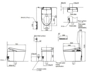 Bồn cầu điện tử TOTO NEOREST CS989VT/TCF9788WZ/T53P100VR - 3