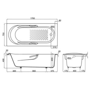 Bồn tắm nhựa TOTO FBY1720NHPE - 3