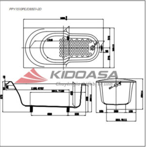Bồn tắm ngọc trai TOTO PPY1510PE - 3