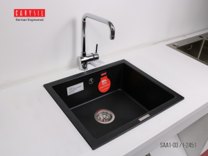 CHẬU RỬA CHÉN CARYSIL SAA1-03/NERA (ĐEN) - 2 CARYSIL SAA1-03/NERA