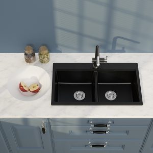 Chậu Rửa Chén Đá Nhân Tạo 2 Hộc CREAVE G-T8046G - 4