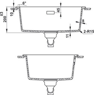 Chậu đá Hafele HS22-GEN1S60S – màu xám 577.25.500 - 12