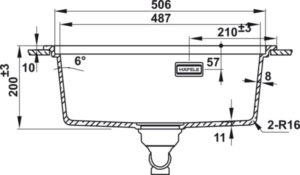 Chậu đá Hafele HS22-GEN1S60M - màu xám 577.25.520 - 15