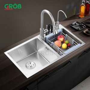 Chậu 2 hố inox GS304-8245 Grob - 10
