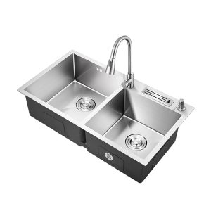 Chậu 2 hố inox GS304-8245 Grob - 12