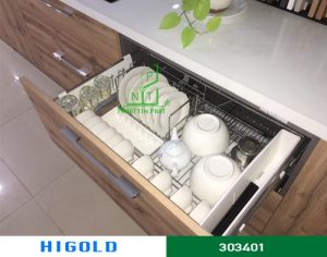 Kệ chén, dĩa martin bắt mặt hộc Higold inox 304 – 303401