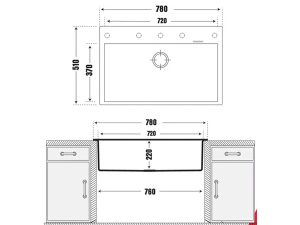 CHẬU RỬA CHÉN CARYSIL WAL2-02/SNOVA (TRẮNG) - 1 CARYSIL WAL2-02/SNOVA
