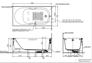Bồn tắm chân yếm TOTO PAY1515HVC#W/TVBF411 - 4 Bồn tắm chân yếm TOTO PAY1515HVC#W/TVBF411 - 3