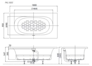 Bồn tắm TOTO PKL 1820 - 3
