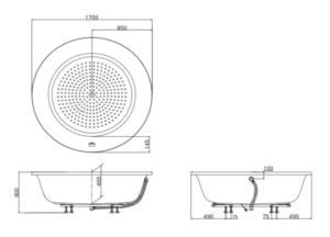 Bồn tắm ngọc trai TOTO PPY1720HPWE/NTP003E - 3