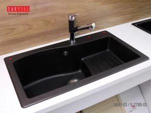 CHẬU RỬA CHÉN CARYSIL SWA1-03/NERA (ĐEN) - 3 CARYSIL SWA1-03/NERA