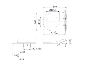 Nắp rửa lạnh TOTO TCW09S - 4 Nắp rửa lạnh TOTO TCW09S - 3