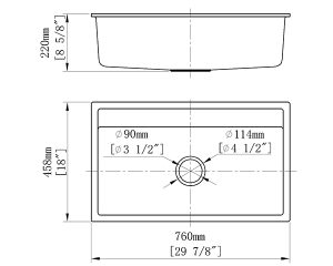 Chậu Rửa Chén Đá Nhân Tạo 1 Hộc CREAVE G-T7646D - 10 Chậu Rửa Chén Đá Nhân Tạo 1 Hộc CREAVE G-T7646D - 9