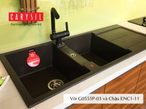 VÒI RỬA CARYSIL G-0555P-03/NERA (ĐEN) - 3 CARYSIL G-0555P-03/NERA