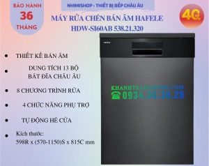 Máy rửa chén bán âm Hafele HDW-SI60AB 538.21.320 - 16 Máy rửa chén bán âm Hafele HDW-SI60AB 538.21.320 - 15