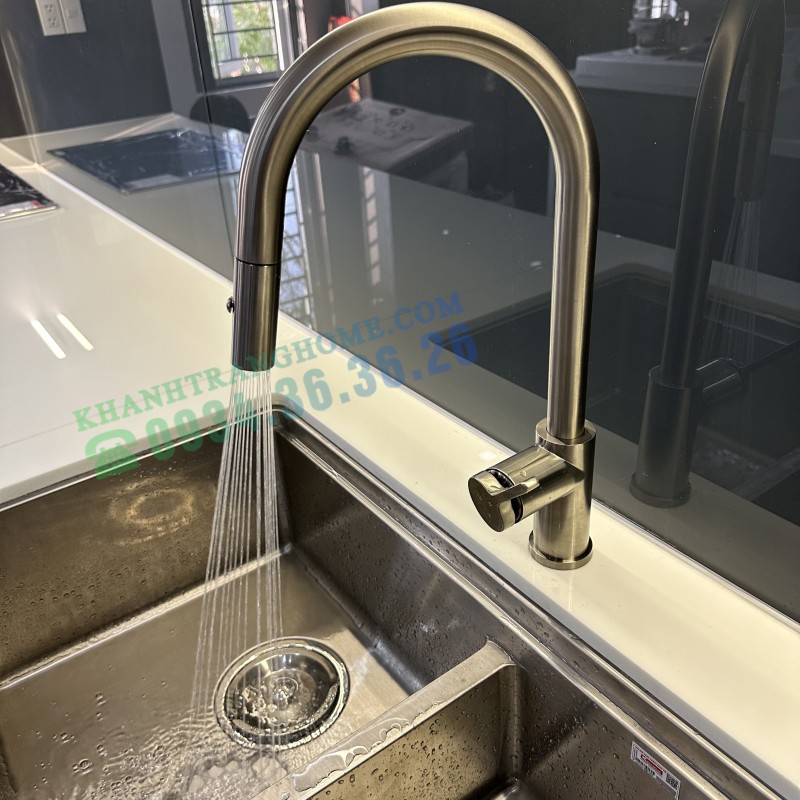 VÒI RỬA BÁT DÂY RÚT KONOX ALTO NICKEL - 80