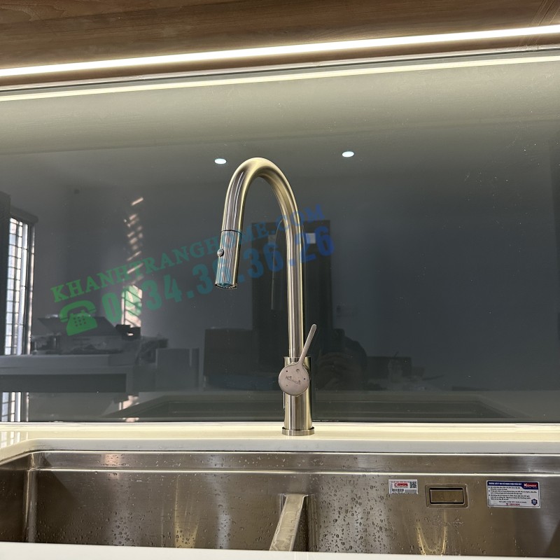 VÒI RỬA BÁT DÂY RÚT KONOX ALTO NICKEL - 88