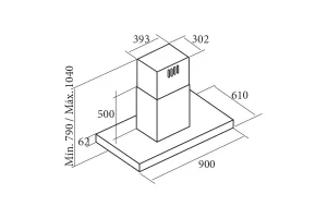 Máy hút mùi Cata ISLA SELENE 900/C - 2 Máy hút mùi Cata ISLA SELENE 900/C
