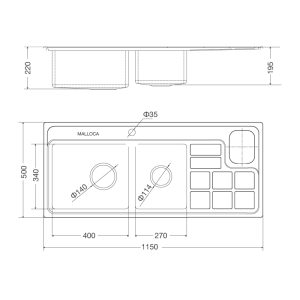 Chậu rửa chén Malloca MS-8817 N - 1 CHẬU RỬA CHÉN MALLOCA MS-8817 N