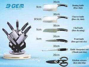 Bộ Dao Inox ITALIA B-Gem BG-07 - 5 Bộ Dao Inox ITALIA B-Gem BG-07 - 4
