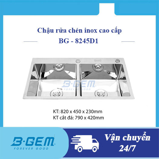 Chậu rửa bát B-GEM INOX BG-8245D1