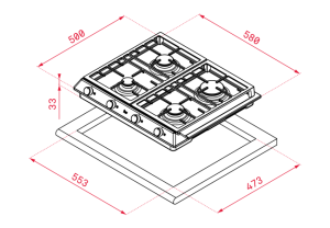 BẾP GAS TEKA EX 6 0.1 3G 40212021 NHẬP KHẨU ITALIA - 13 TEKA EX 6 0.1 3G 40212021
