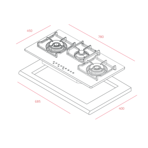BẾP GAS TEKA GVI 78 3G AI AL 2TR GVI783G NHẬP KHẨU ITALYA - 7 TEKA GVI 78 3G AI AL 2TR GVI783G