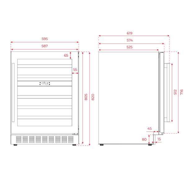 Tủ rượu lắp âm hoặc đứng độc lập Teka RVU 20046 |113600008 - 16