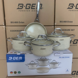 Bộ nồi men đá cao cấp B-Gem BG-868 EVIAN - 12 Bộ nồi men đá cao cấp B-Gem BG-868 EVIAN - 11