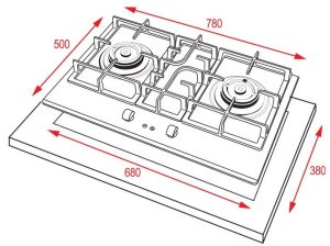 BẾP GAS ÂM TEKA GTI 78 2G AI AL DRB BUT 112560008 NHẬP KHẨU ITALYA - 1 TEKA GTI 78 2G AI AL DRB BUT 112560008