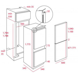 Tủ lạnh lắp âm Teka CI3 350 NF |40634573 Nhập Khẩu ROMANIA - 3