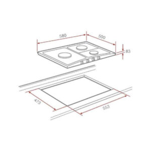 Bếp ga Teka EX 6 0.1 3G |40212021 nhập khẩu ITALIA - 3