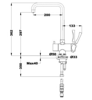 Vòi rửa chén Teka OS 210 116090000 - 4 Vòi rửa chén Teka OS 210 116090000 - 3