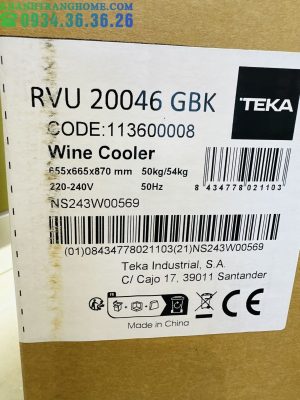 TỦ RƯỢU LẮP ÂM HOẶC ĐỨNG ĐỘC LẬP TEKA RVU 20046 113600008 - 47 TỦ RƯỢU LẮP ÂM HOẶC ĐỨNG ĐỘC LẬP TEKA RVU 20046 113600008 - 46