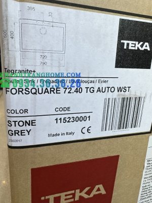 CHẬU ĐÁ NHÂN TẠO TEKA FORSQUARE 72.40 TG 115230001 NHẬP KHẨU ITALIA - 21