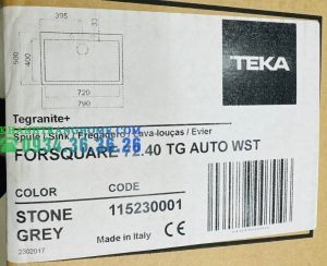 CHẬU ĐÁ NHÂN TẠO TEKA FORSQUARE 72.40 TG 115230001 NHẬP KHẨU ITALIA - 39