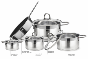 Bộ nồi Kaff cao cấp 5 món Inox 304 KF-ST09304 - 7 BỘ NỒI INOX5 MÓN KAFF KF-ST09304